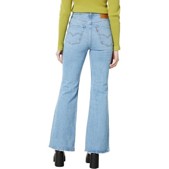 Levis Womens 70s High Flare Jeans Light Blue Size 29x32 NEW - Picture 4 of 11